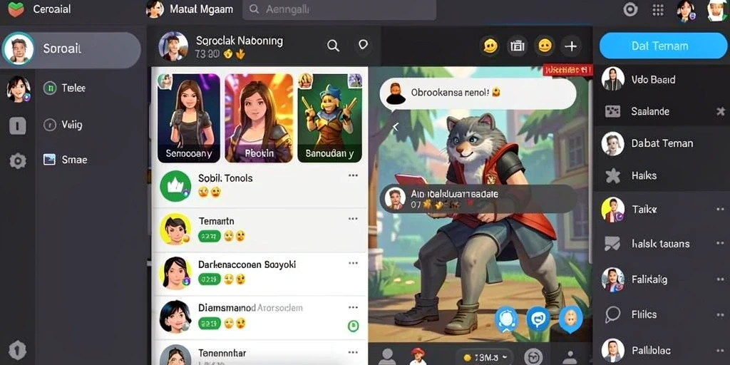 Fitur interaksi dengan pemain lain yang membuat game semakin menarik.