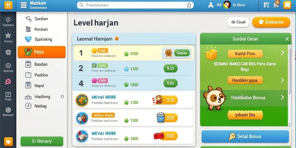 Screenshot fitur bonus harian yang menguntungkan.